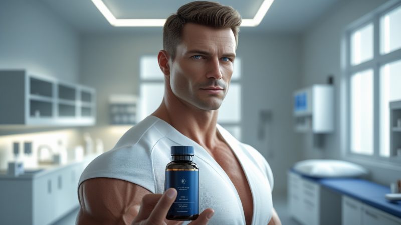 Мужчина с БАД MolecularForce для поддержки эндокринной системы в клинике